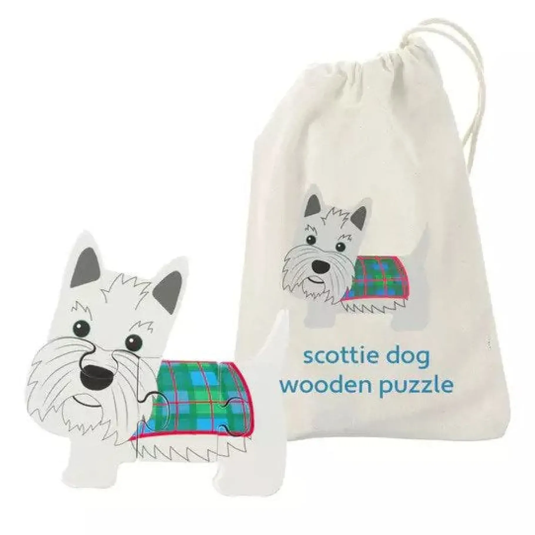 Scottie Dog Mini Wooden Puzzle